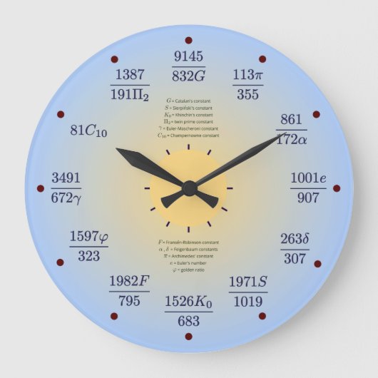 Horloge de maths (constantes) (Recto)