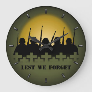 Horloge de mémorial de guerre de peur que nous