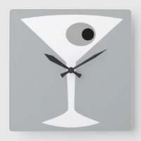 Horloge de mur de verre Noir de Martini de film