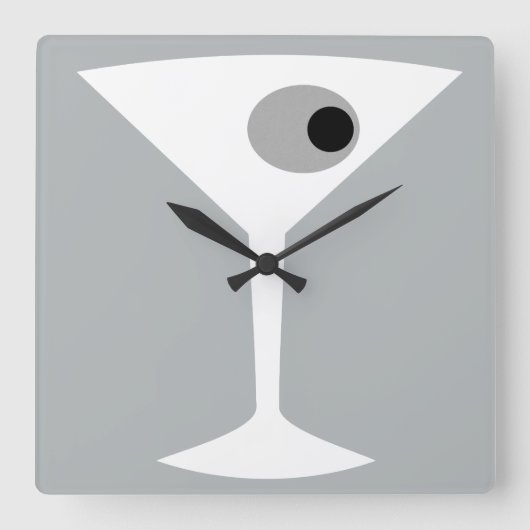 Horloge de mur de verre Noir de Martini de film (Recto)