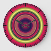 Horloge de mur en or rouge