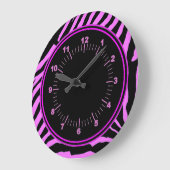 Horloge de Mur Zèbre Rose (Angle)