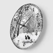 Horloge de neige hivernale écossaise Terrier (Angle)