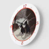 Horloge de Noël Scottish Terrier (Angle)