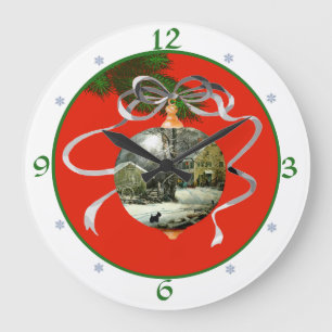 Horloge de Noël Scottish Terrier