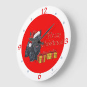 Horloge de Noël Scottish Terrier (Angle)