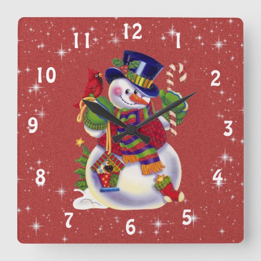 Horloge de Noël Snowman (Recto)