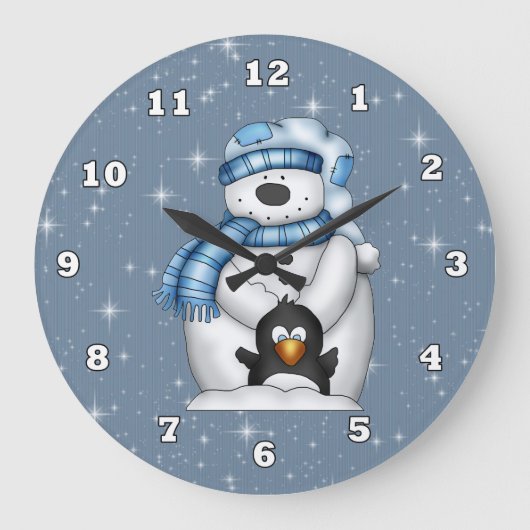 Horloge de Noël Snowman (Recto)