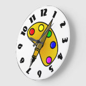 Horloge de palette de couleurs de peintres (Angle)