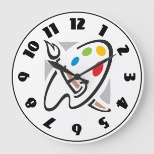 Horloge de palette de peintres