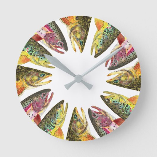 Horloge de pêche à la truite (Recto)