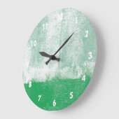 horloge de peinture à rouleaux verts (Angle)