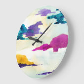 Horloge de peinture en loch écossais Abstrait (Angle)