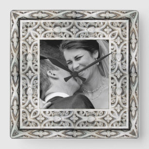 horloge de photo de mémoire de mariage