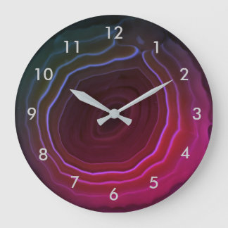 Horloge de pierre de rose de tranche d'agate avec