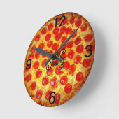 Horloge de pizza de pepperoni (Angle)