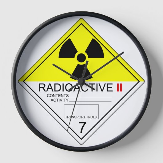 Horloge de plaque de transport radioactive (Recto)