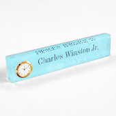 Horloge de plaques d'identification de bureau