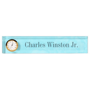 Horloge de plaques d'identification de bureau