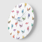 Horloge de poulet aquarelle (Angle)