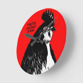 Horloge De Presse De Poulet En Rage (Angle)