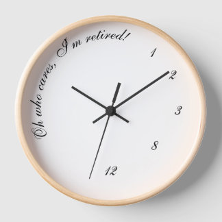 Horloge de retraite amusante