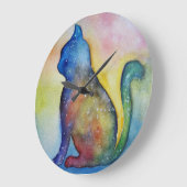 Horloge de rêveur de chat (Angle)