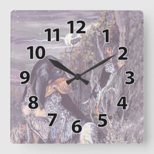 Horloge de rêveur de chiot de Coonhound de