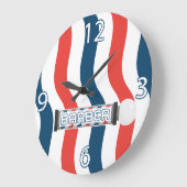 Horloge de salon de coiffure - Personnalisable (Angle)