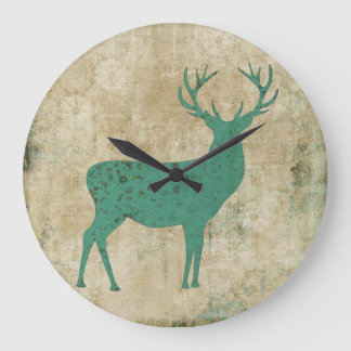 Horloge de silhouette de mâle de turquoise