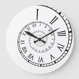 Horloge de spirale de chiffre romain