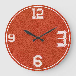 Horloge de sport texturée de basketball