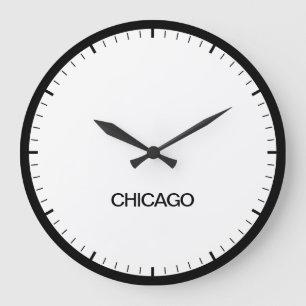 Horloge de style de salle de presse de Chicago