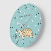 Horloge de tortue russe personnalisable (Angle)