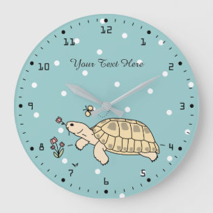Horloge de tortue russe personnalisable