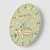 Horloge de tortue russe personnalisable (Angle)