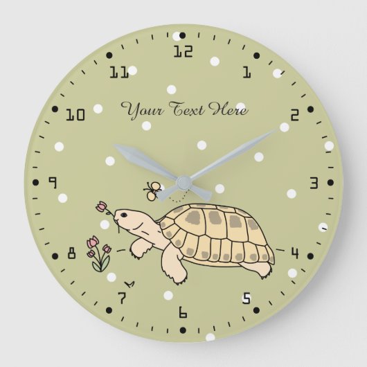 Horloge de tortue russe personnalisable (Recto)