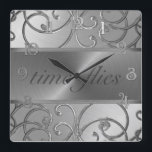 Horloge de tous les vols Argent<br><div class="desc">Tous les modèles d'horloge des mouches d'argent par Umua. Imprimé et expédié par Zazzle ou ses filiales.</div>