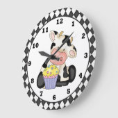 Horloge de vache à cupcake (Angle)
