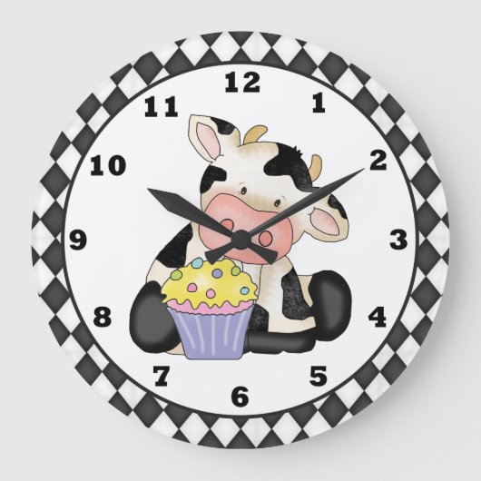 Horloge de vache à cupcake (Recto)