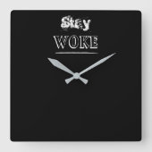 Horloge de Woke Stay en noir et blanc tendance (Recto)