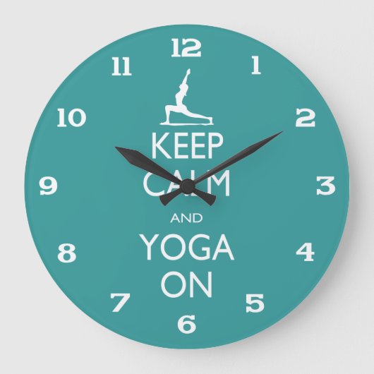 Horloge de Yoga - Gardez le calme et Yoga ON (Recto)