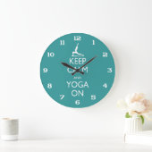 Horloge de Yoga - Gardez le calme et Yoga ON (Maison)