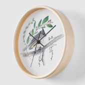 Horloge Décor d'origine Tufé Titmouse Bird (Angle)