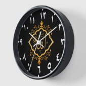 Horloge Décor moderne Allah musulman islamique arabe (Angle)
