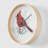 Horloge Décor mur couleur cardinal rouge (Angle)