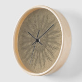 Horloge Décor sepia de style boho bio (Angle)