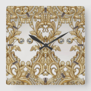 Horloge décorative Mur d'or