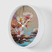 Horloge décorative murale à fleurs (Angle)