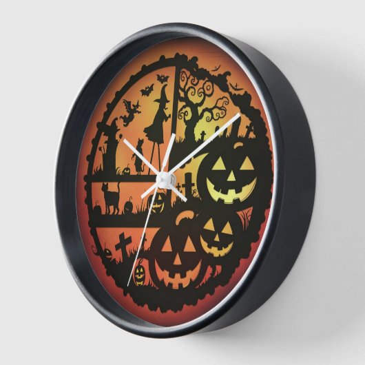Horloge décorative murale d'Halloween (Angle)